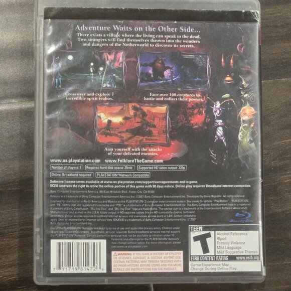Folklore (Sony PlayStation 3 PS3, 2007) COMPLETE - Picture 2 of 3